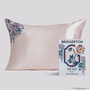 Bridgerton Satin Pillowcase by Kitsch- Floral Design
